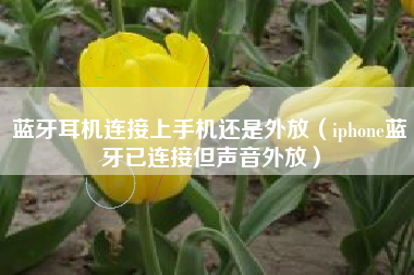 蓝牙耳机连接上手机还是外放（iphone蓝牙已连接但声音外放）
