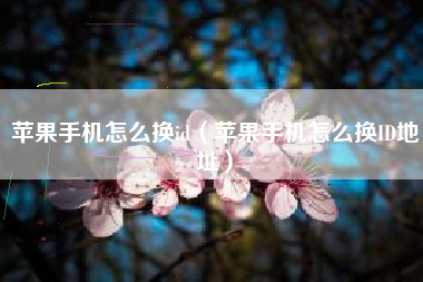 苹果手机怎么换id（苹果手机怎么换ID地址）