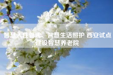 智慧入住管理、智慧生活照护 西安试点建设智慧养老院