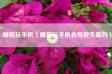 睡前玩手机（睡前玩手机会导致失眠吗）
