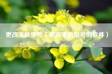 更改手机型号（更改手机型号的软件）