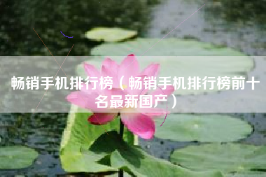 畅销手机排行榜（畅销手机排行榜前十名最新国产）