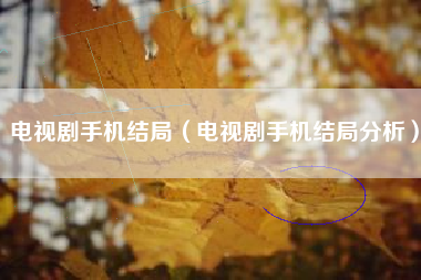 电视剧手机结局（电视剧手机结局分析）