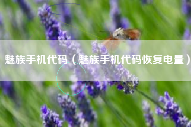 魅族手机代码（魅族手机代码恢复电量）