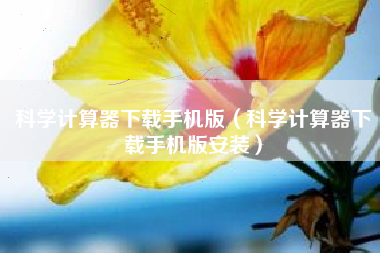 科学计算器下载手机版（科学计算器下载手机版安装）