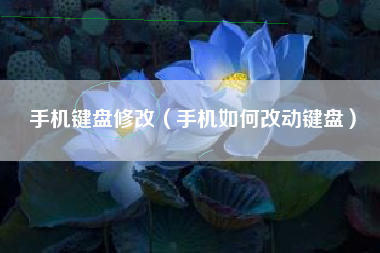 手机键盘修改（手机如何改动键盘）