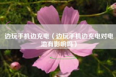 边玩手机边充电（边玩手机边充电对电池有影响吗）