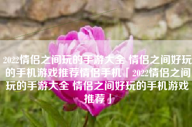2022情侣之间玩的手游大全 情侣之间好玩的手机游戏推荐情侣手机「2022情侣之间玩的手游大全 情侣之间好玩的手机游戏推荐」