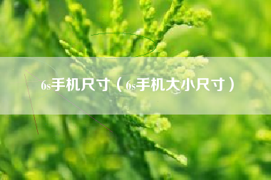 6s手机尺寸（6s手机大小尺寸）
