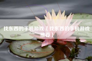 找东西的手机游戏（找东西的手机游戏推荐）