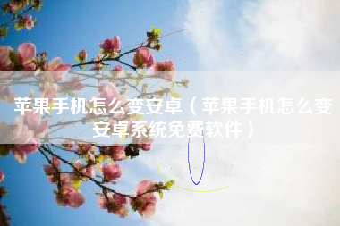 苹果手机怎么变安卓（苹果手机怎么变安卓系统免费软件）