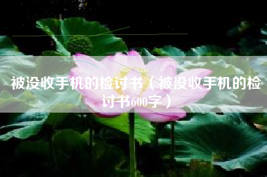 被没收手机的检讨书（被没收手机的检讨书600字）