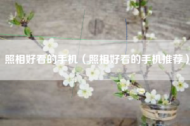照相好看的手机（照相好看的手机推荐）