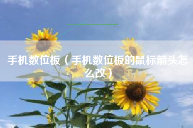 手机数位板（手机数位板的鼠标箭头怎么改）