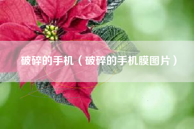 破碎的手机（破碎的手机膜图片）