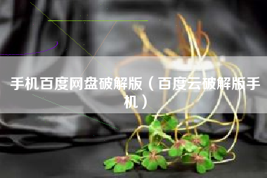 手机百度网盘破解版（百度云破解版手机）