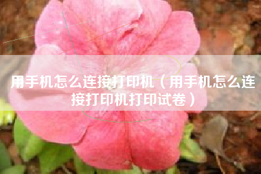用手机怎么连接打印机（用手机怎么连接打印机打印试卷）