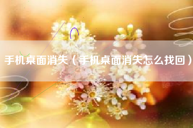 手机桌面消失（手机桌面消失怎么找回）