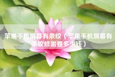 苹果手机屏幕有条纹（苹果手机屏幕有条纹修需要多少钱）