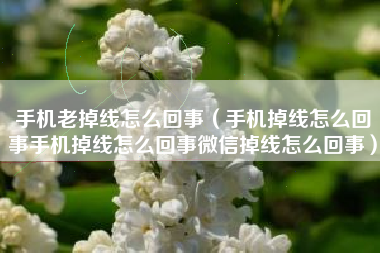 手机老掉线怎么回事（手机掉线怎么回事手机掉线怎么回事微信掉线怎么回事）