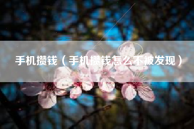 手机攒钱（手机攒钱怎么不被发现）