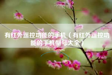 有红外遥控功能的手机（有红外遥控功能的手机型号大全）