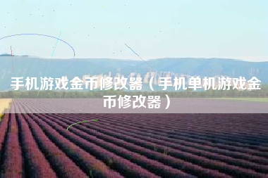 手机游戏金币修改器（手机单机游戏金币修改器）