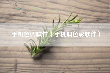 手机色调软件（手机调色彩软件）