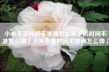 小米手表时间不准确怎么调手机时间不准怎么调「小米手表时间不准确怎么调」