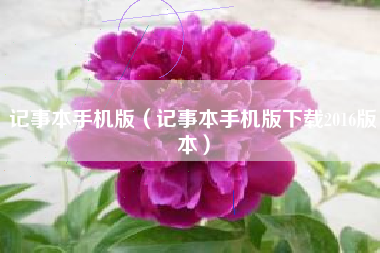 记事本手机版（记事本手机版下载2016版本）