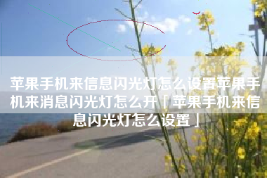 苹果手机来信息闪光灯怎么设置苹果手机来消息闪光灯怎么开「苹果手机来信息闪光灯怎么设置」