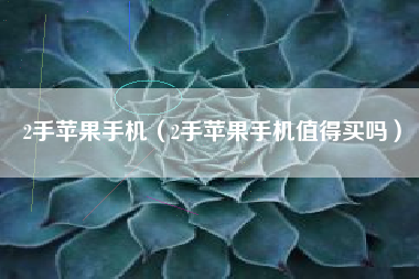 2手苹果手机（2手苹果手机值得买吗）