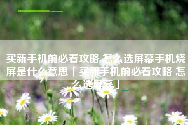 买新手机前必看攻略 怎么选屏幕手机烧屏是什么意思「买新手机前必看攻略 怎么选屏幕」 买新手机前必看攻略 怎么选屏幕手机烧屏是什么意思「买新手机前必看攻略 怎么选屏幕」