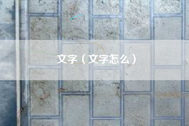 文字（文字怎么）