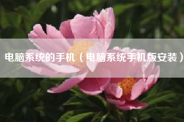 电脑系统的手机（电脑系统手机版安装）