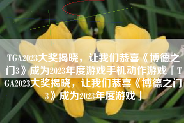 TGA2023大奖揭晓，让我们恭喜《博德之门3》成为2023年度游戏手机动作游戏「TGA2023大奖揭晓，让我们恭喜《博德之门3》成为2023年度游戏」