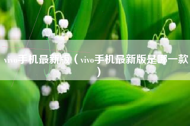 vivo手机最新版（vivo手机最新版是哪一款）