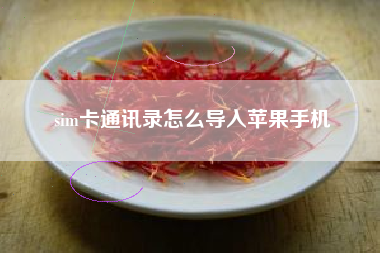 sim卡通讯录怎么导入苹果手机