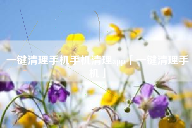 一键清理手机手机清理app「一键清理手机」