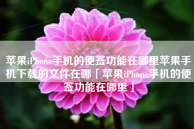 苹果iPhone手机的便签功能在哪里苹果手机下载的文件在哪「苹果iPhone手机的便签功能在哪里」