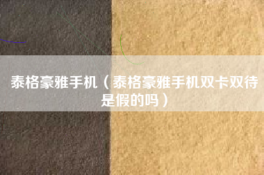 泰格豪雅手机（泰格豪雅手机双卡双待是假的吗）