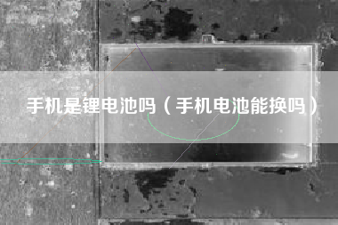 手机是锂电池吗（手机电池能换吗）