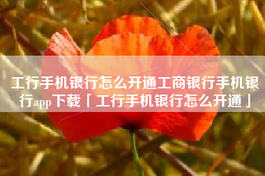 工行手机银行怎么开通工商银行手机银行app下载「工行手机银行怎么开通」