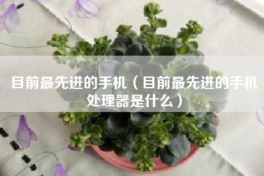 目前最先进的手机（目前最先进的手机处理器是什么）
