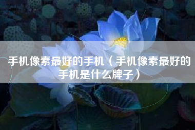 手机像素最好的手机（手机像素最好的手机是什么牌子）
