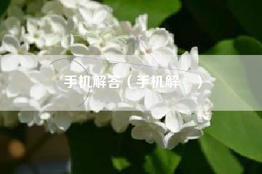 手机解答（手机解圧）