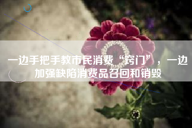 一边手把手教市民消费“窍门”，一边加强缺陷消费品召回和销毁